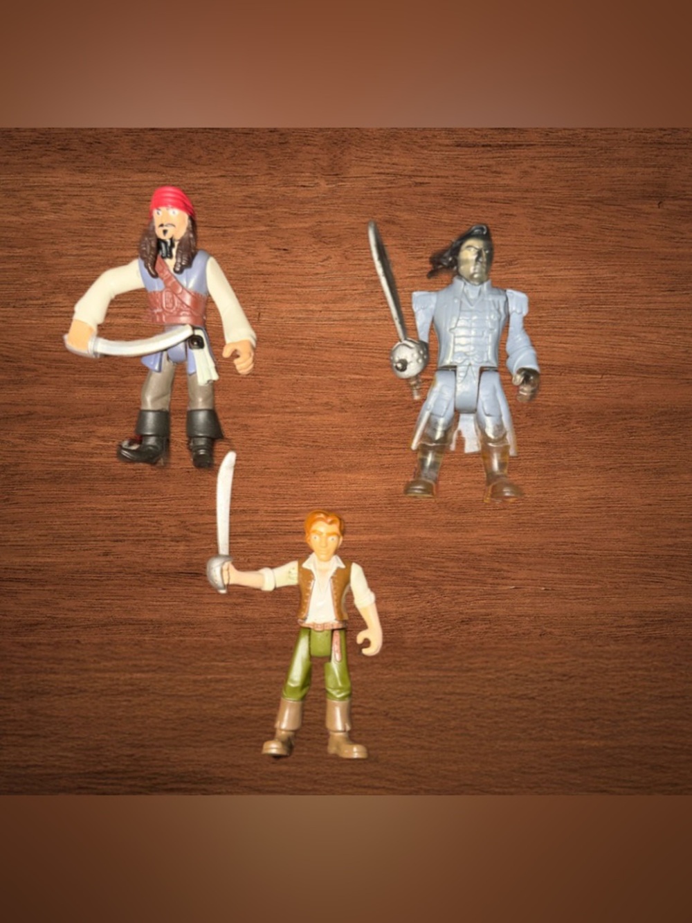 DISNEY PIRATES OF THE CARIBBEAN FIGURES. LOT OF 3 toys